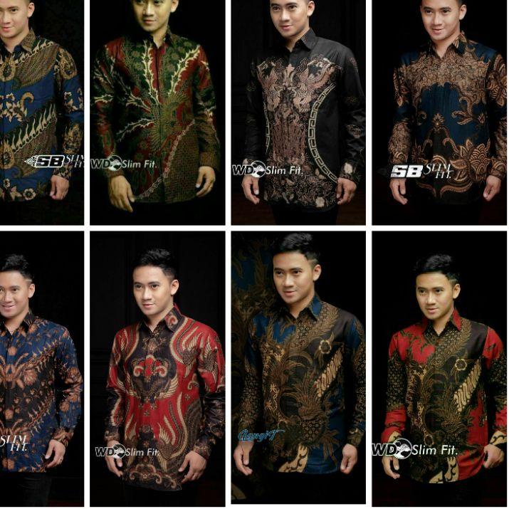 [cod]  Baju Batik Cowok Lengan Panjang Laki Laki Dewasa Pria Modern .. .. ..