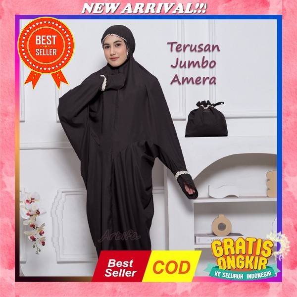 Alifah Mukena Sutra Paris Full Bordir Premium Mewah Dewasa Terusan Sutra Jumbo Renda Milo Arbifa - M