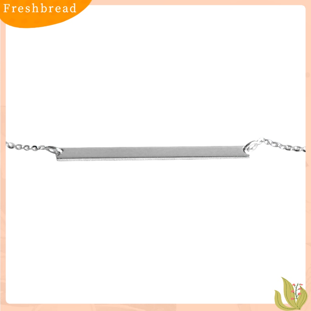 Freshbread| Gelang Simple Fadeless Alloy Slim Bentuk Bar Wanita Bangle Rantai Untuk Pacaran