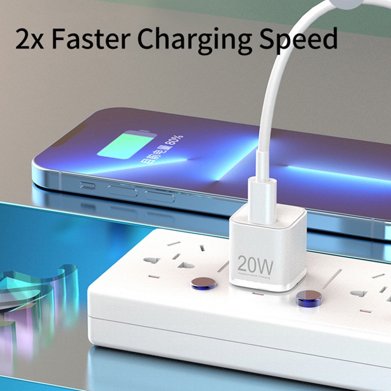 20w PD Fast Charging Untuk iPhone Hp Power Adapter Tipe C Quick Charger Dinding