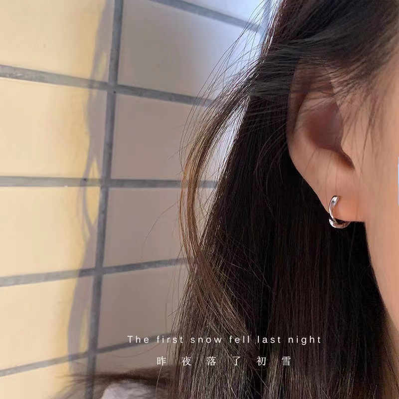 Korea Perak Anting Bulat Untuk Wanita Hypoallergenic Fashion Emas Drop Earring Perhiasan Aksesoris