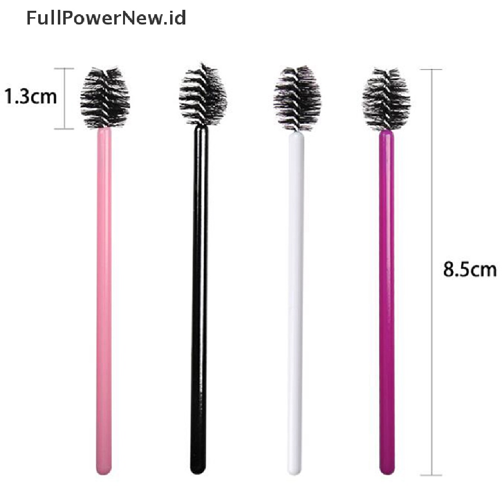 Power 50pcs Sisir Sikat Bulu Mata Sekali Pakai Maskara Tongkat Eye Lashes Extension Aplicator ID