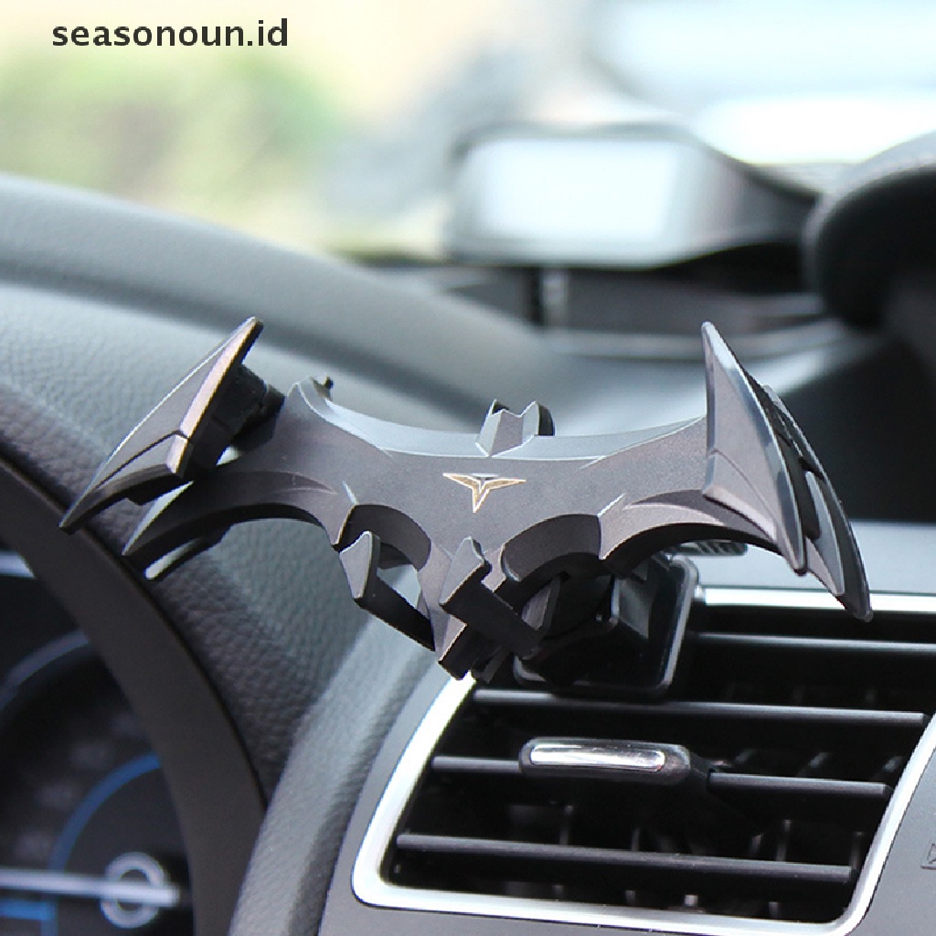 Seasonoun Berbentuk Kelelawar Gravity Buckle Type Car Phone Holder Dukungan Navigasi Stopkontak Udara.