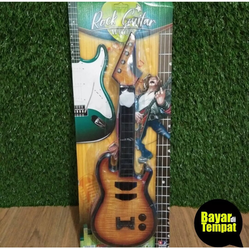 MAINAN ANAK GITAR MOTIF KAYU