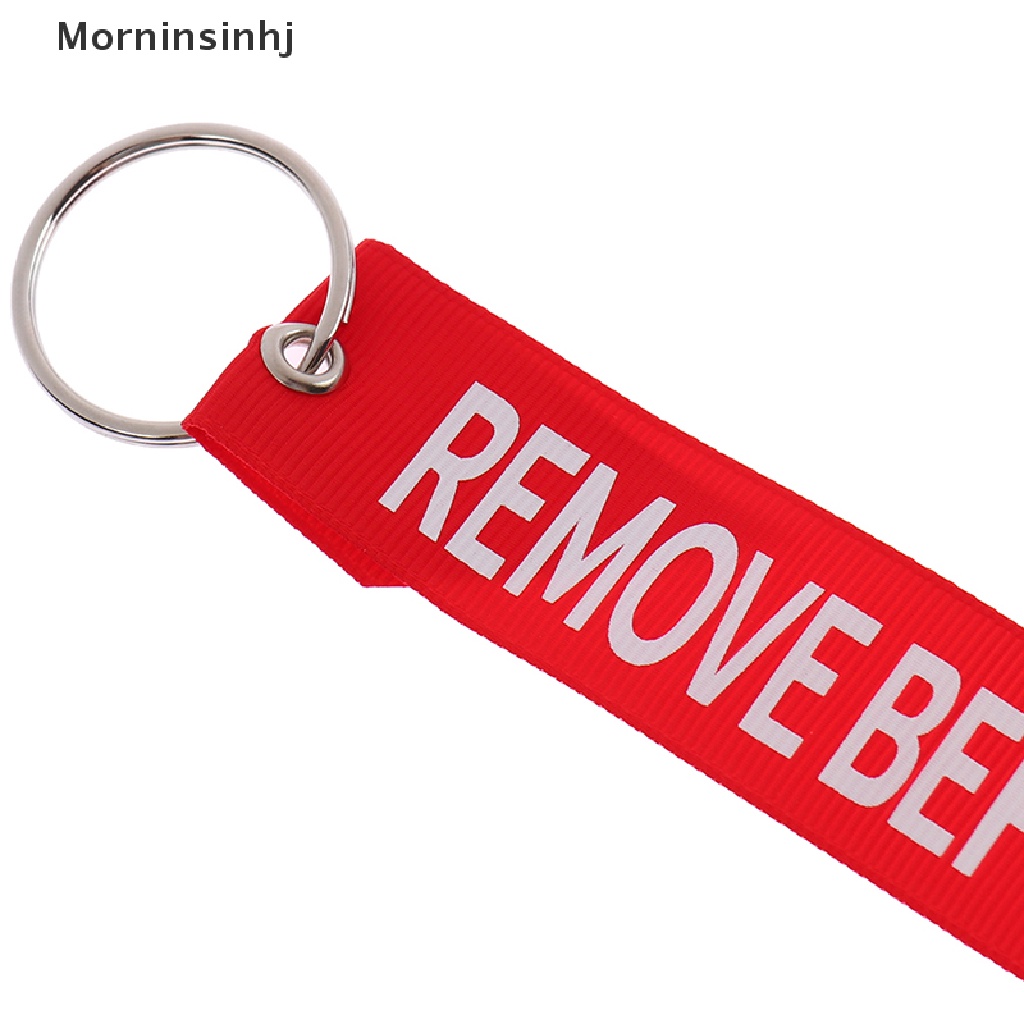 Mornin Remove Before Flight Gantungan Kunci Mobil Bordir Merah Aviation Hadiah Gantungan Kunci id