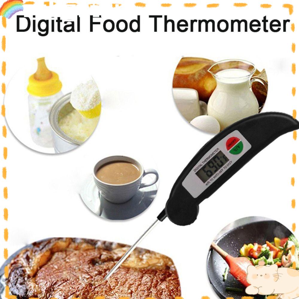 Solighter Digital Food Thermometer Portable Barbekyu Alat Masak Untuk Daging BBQ Makanan Minyak Dapur Pengukur Suhu