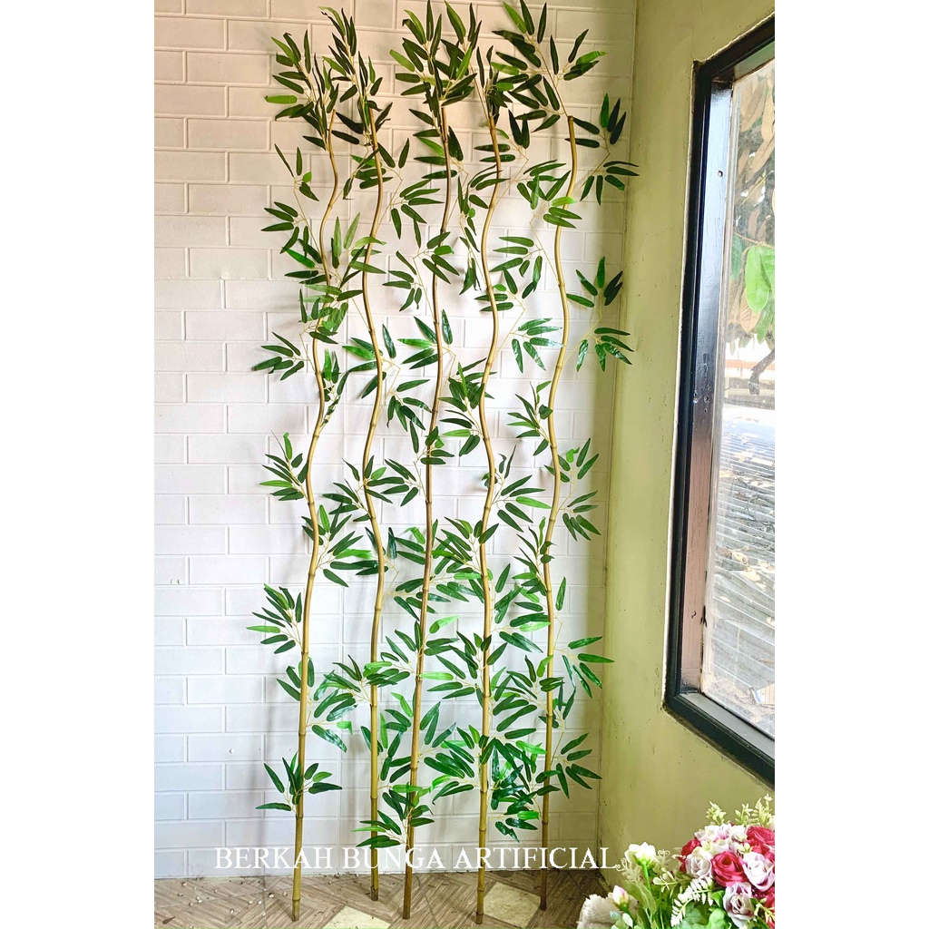 Batang Bambu Artificial 200cm/pohon plastik/ pohon bambu/ bambu partisi/ pohon partisi/ bambu dekora
