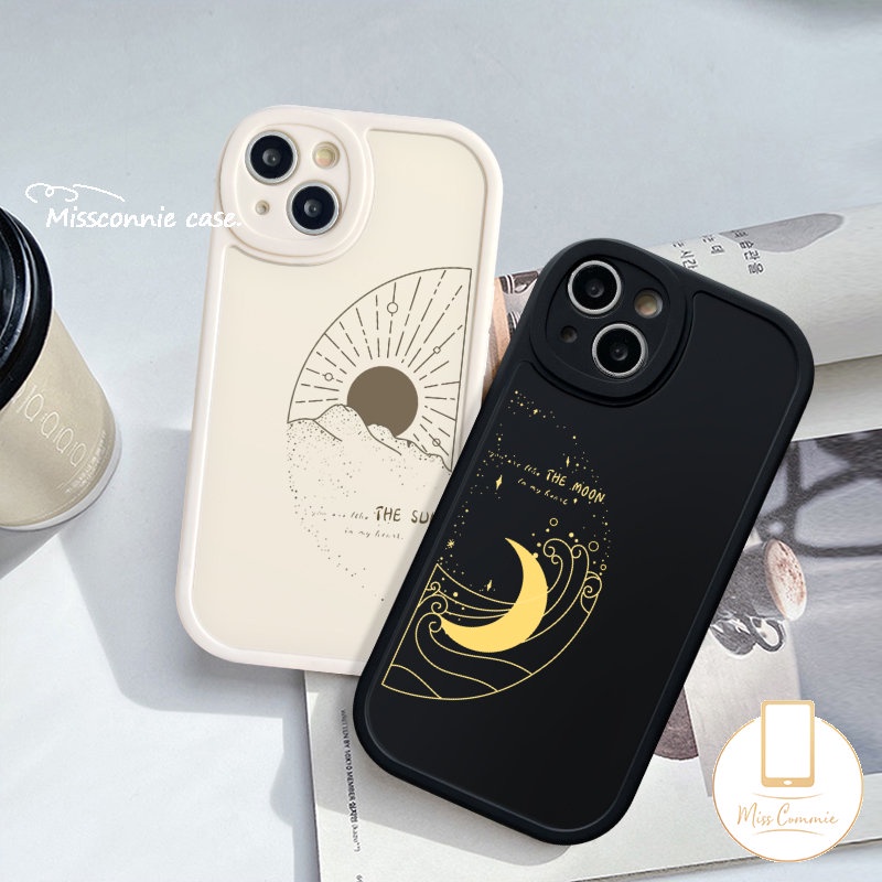 Case Pasangan Untuk Redmi Note11 10 11s 10s 9 9Pro 9s 10Pro 8 11Pro+8Pro Redmi 12C A1 10C 9 9T 9A 10A 9C NFC 10 POCO X3 NFC Pro M3 F4 K40s Mi 11T 12 Lite Simple Sarung The Soon Moon