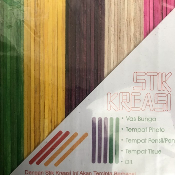 Stik Es Krim Ice Cream Popsicle Ice Stick Kreasi Polos dan Warna