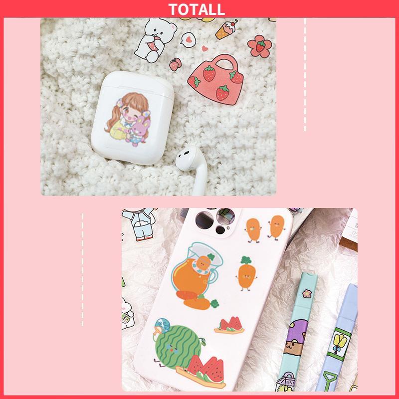 COD 6pc Stiker Cute Cartun Lucu Food Pet Diy Diary Jurnal Palnner Deco Hias-Totall