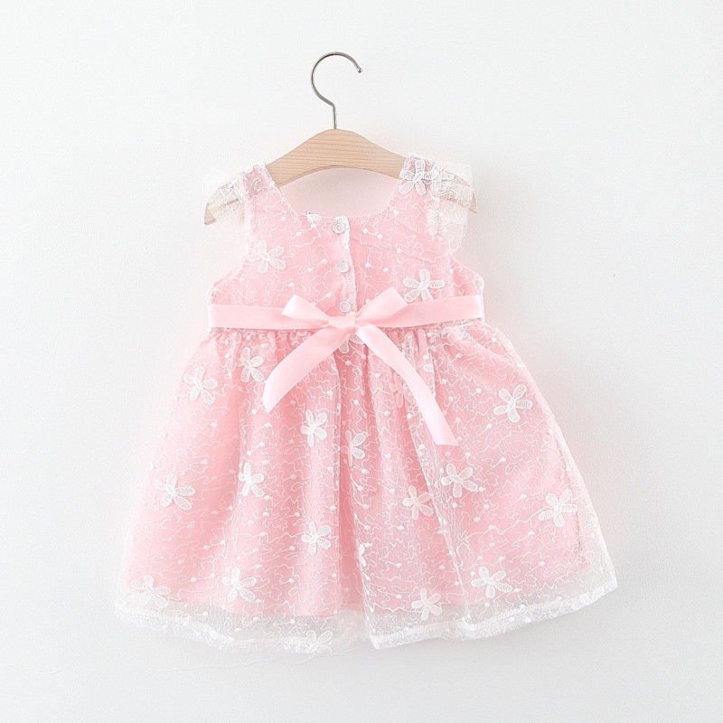 *NEW* DRESS ANAK PEREMPUAN GAUN ULANG TAHUN GAUN TUTU CANTIK MOTIF BUNGA WARNA PUTIH DAN PINK USIA ANAK 0-4 TAHUN