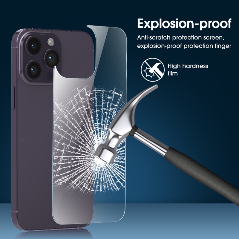 IPHONE Full Cover HD Bubble-free Pelindung Belakang Film Anti Gores Tempered Glass Pelindung Layar Belakang Kompatibel Untuk Iphone14 /14 Pro /14Plus /14 Pro Max