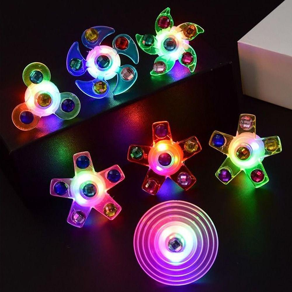 Fishstick LED Glow Rings Hadiah Ulang Tahun Nikmat Pesta Mainan Bercahaya Dapat Diputar Menyala Mainan Perlengkapan Pesta Luminous Rings