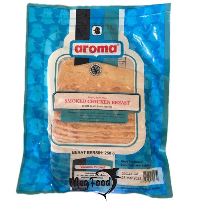

Chicken Aroma Smoked Chicken Breast|Daging Ayam Asap Aroma 250Gram