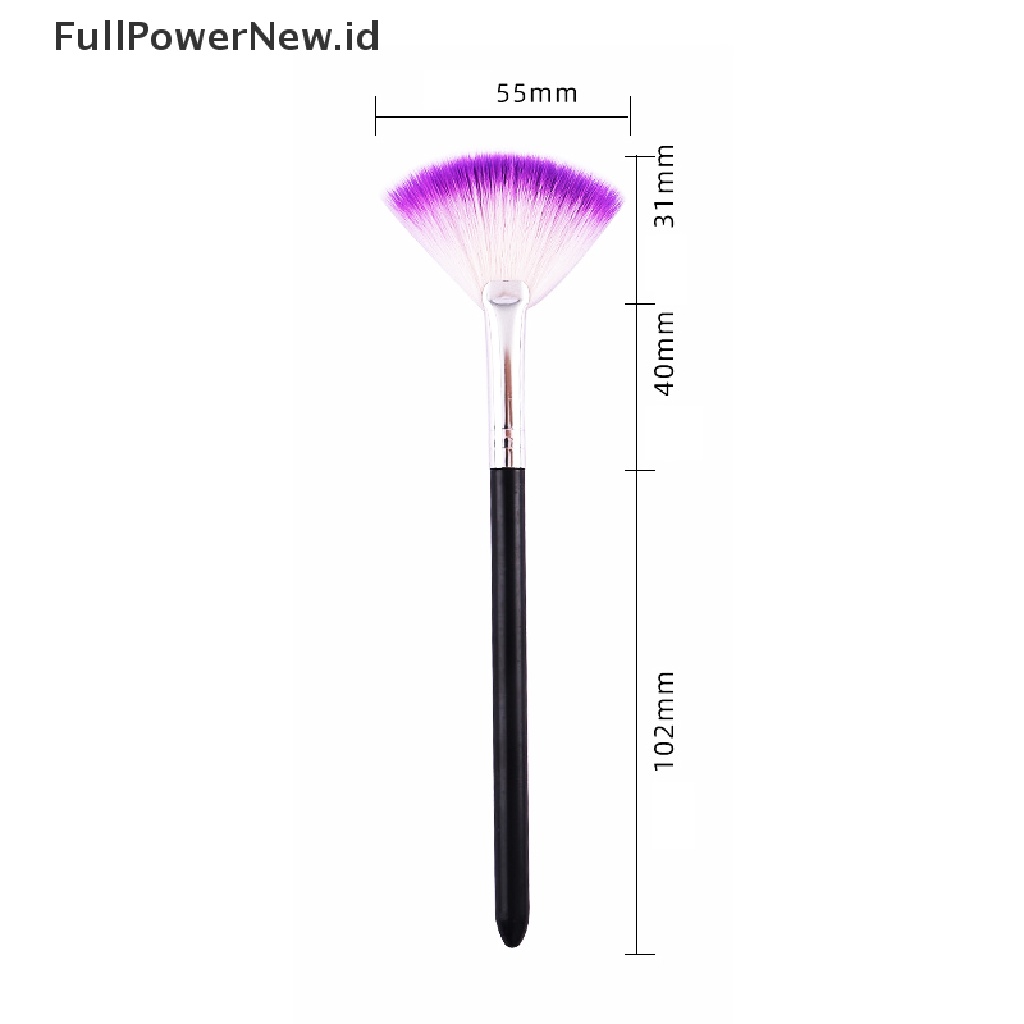 Power Purple Sikat Makeup Setengah Lingkaran Lembut Rambut Persia Highlight Foundation Brush ID