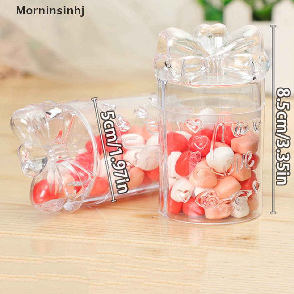 Mornin Kotak Permen Transparan Plastik Dengan Tutup Candy Gift Packaging Jewelry Candy Storage Box Hadiah Sovenir Pernikahan Party Box Container Dekorasi Rumah id