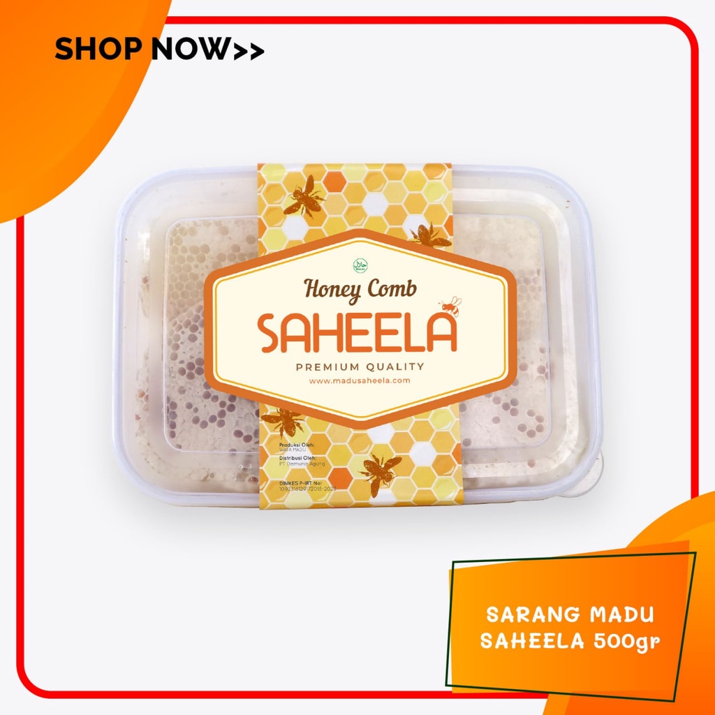 

Saheela Sarang Madu Asli 500gr 100% BPOM | Sarang Madu Asli Utuh Tanpa Campuran | 100% Original