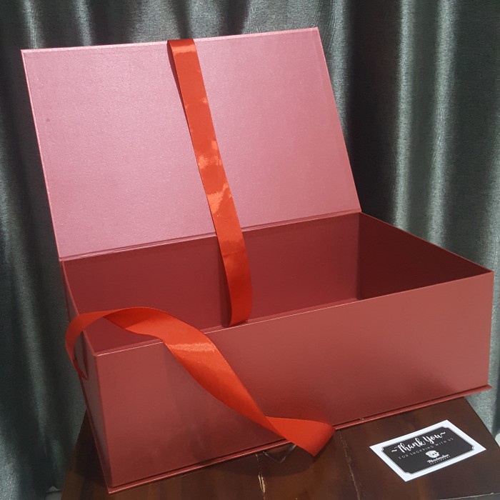 

⭐BISA COD⭐ Kotak kado gift box hampers dus hadiah packaging 47 x 31 x 15cm - Buku, Inner Dark