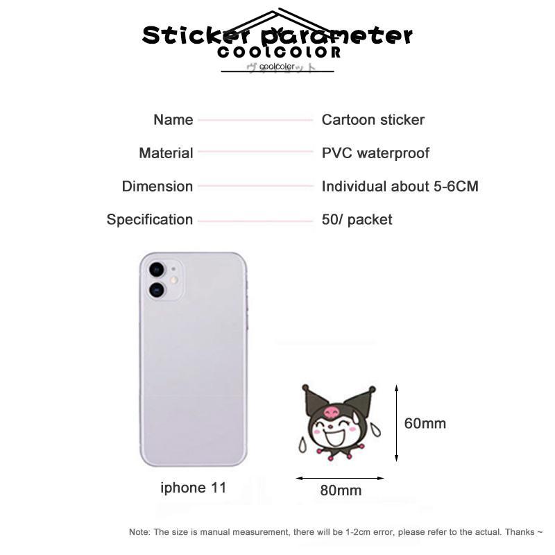 COD❤️60pcs Stiker Koromi，Waterproof Kartun，Sanrio MELODY - cl