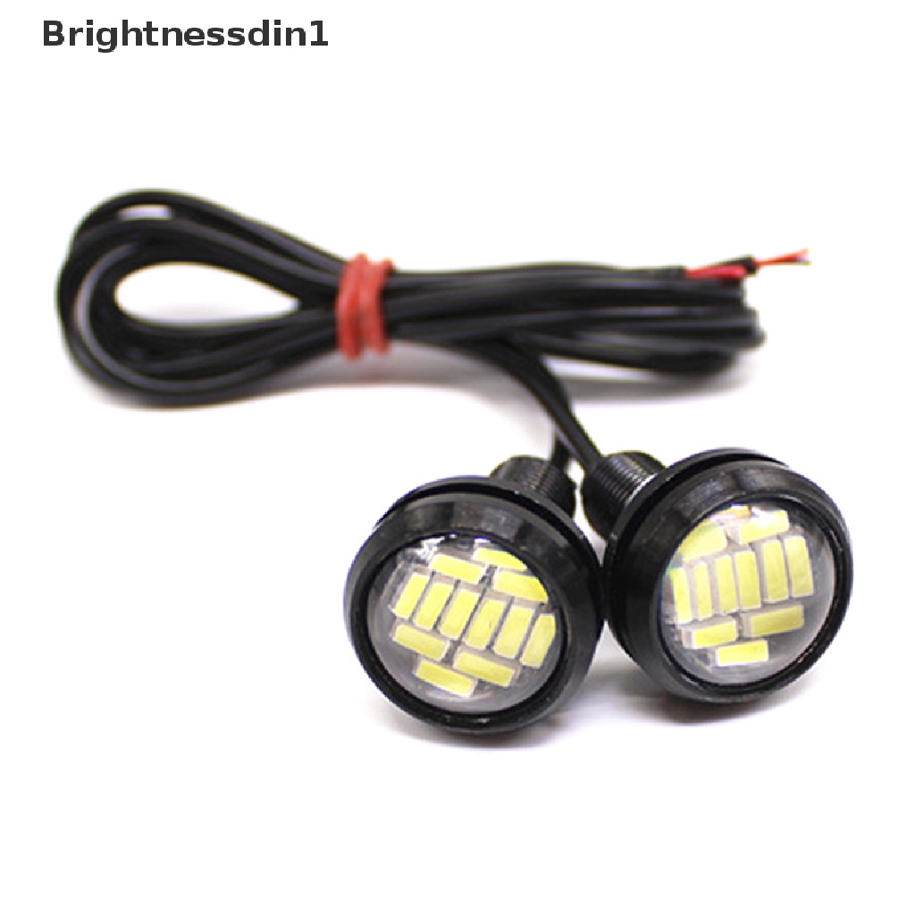 [Brightnessdin1] 2pcs Eagle Eye LED 23mm 401412smd Mobil Siang Menjalankan Cadangan Lampu Sein Butik