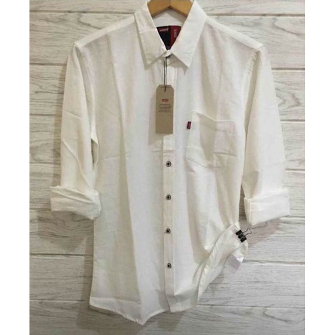 Kemeja Polos Pria Lengan Panjang Pique Premium Dzargo