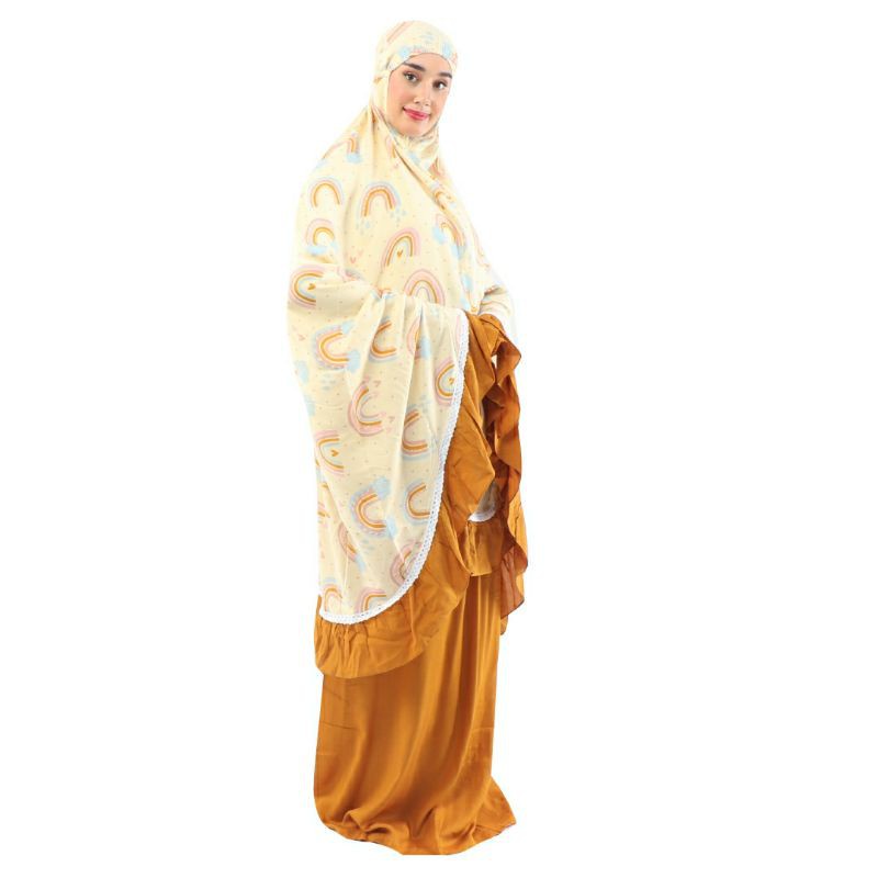 Mukena Tazbiya/Mukenah Tazkia Cantik Jumbo Dewasa Katun Rayon Adem Zaida/Zaida Kids couple