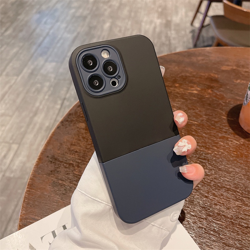 Casing Bentuk Kotak Mix Warna Untuk iPhone 14Pro Max 13 Pro Max12 11 X Xs Max XR Case Soft Back Cover