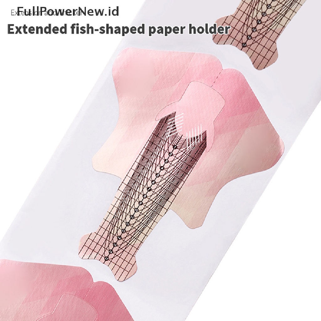 Power 100/300pcs Kertas Manicure Bentuk Kuku Ekstensi Bentuk Panduan Manicure Tools ID