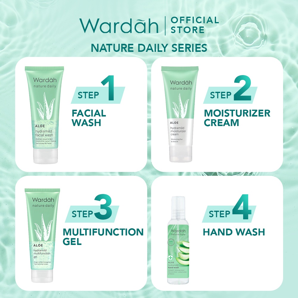 Wardah Nature Daily Aloe Hydramild Facial Wash