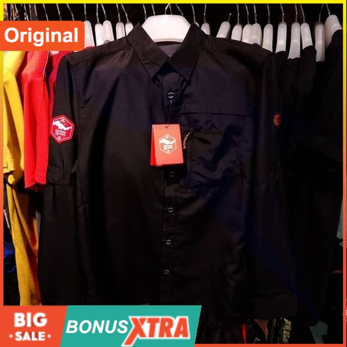 BEST SELLER Kemeja Eiger Gravel 20- X28 Shirt Black Hitam 91000 4536 Keren