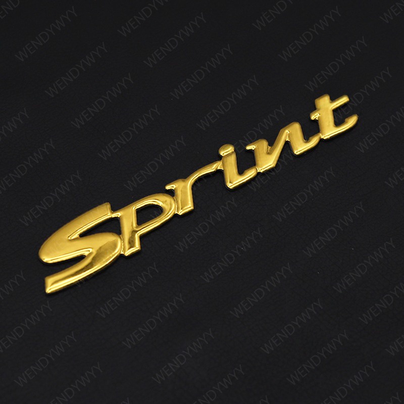 Logo Emblem Sprint 3D Soft Stiker Hias Warna Silver Gold Hitam Merah Untuk Semua Model Vespa Motor