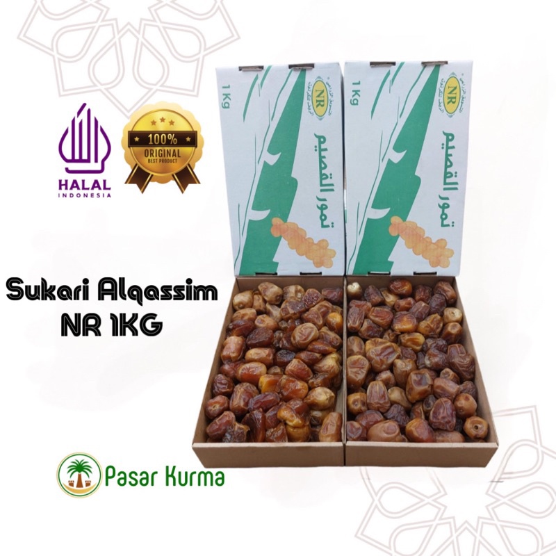 

TEBUS MURAH Kurma Sukari 1kg Box / Kurma Sukkari NR Sukary 1kg Basah AlQasim