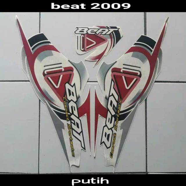 striping sticker lis body honda beat karbu lama 2009 2010 putih