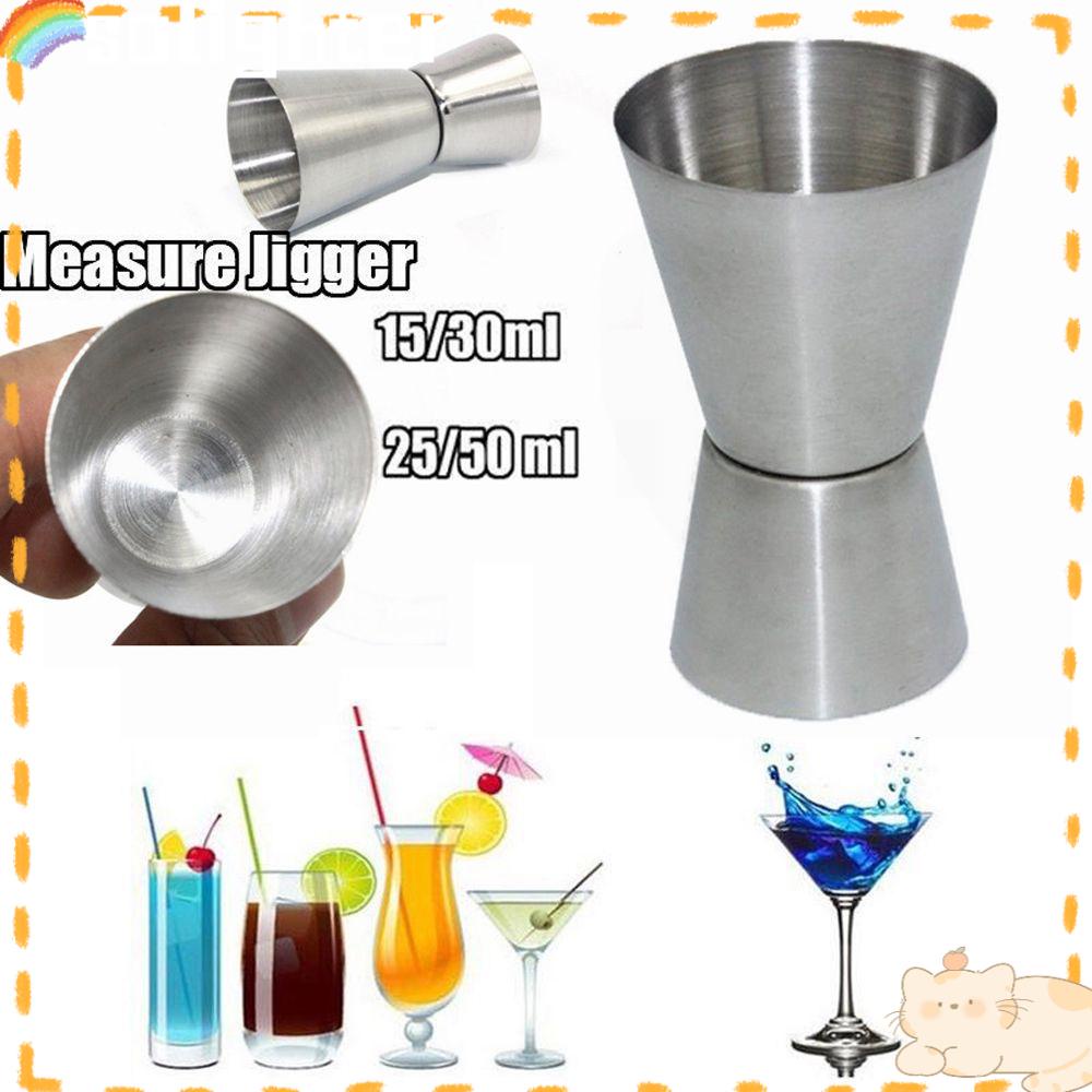 Solighter Measure Jigger Cup Barware Stainless Steel Dual Shot Gadget Dapur