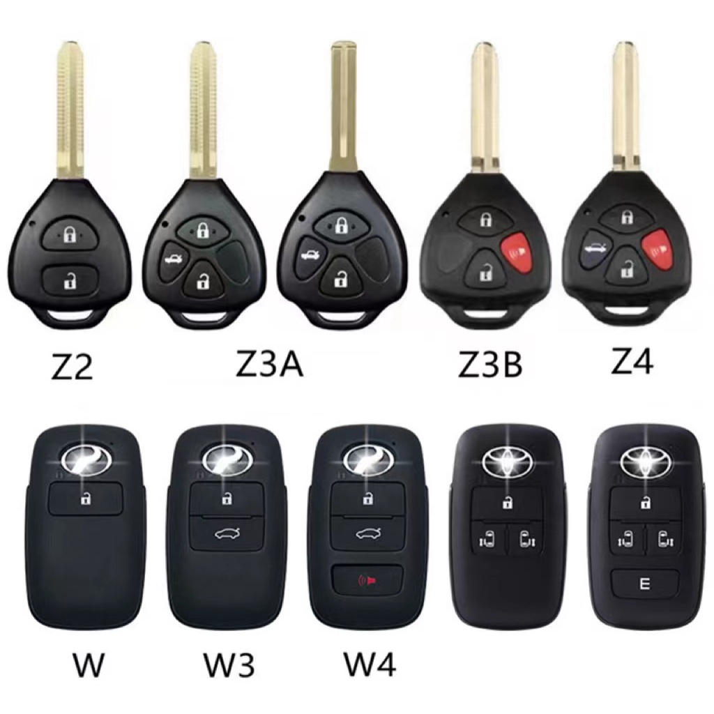 Untuk Toyota Hilux Revo Veloz rush Innova Yaris Raize Perodua Fortuner Silicone Car key Cover Pelindung Kunci Mobil Cas Keyless smart Entry Car Remote