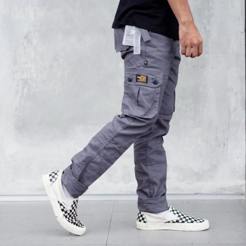 Celana Cargo Panjang Pria Big Size 28-38 Terlaris Kargo Laki - laki Pria Terbaru  Loreng Pdl Distro Army korean Ufc Mma Hikking Santai Bahan Katun Nyaman Dipakai