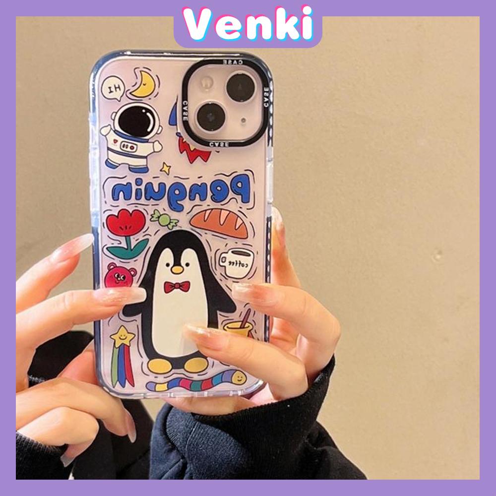 Case iPhone 11 Thicken Soft Silicone Big Hole Case Cute Cartoon Penguin Camera Protection Shockproof Back Cover Compatible for iPhone 14 13 12 11 Pro Max 7 8 Plus X XR XS