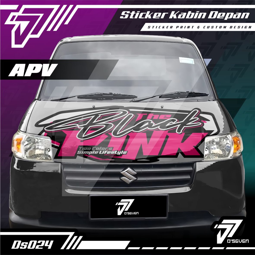 Stiker Decal Kabin Depan THE BLACK PINK Custom SUZUKI APV Full Laminasi Anti Gores, Anti Air dan Ant