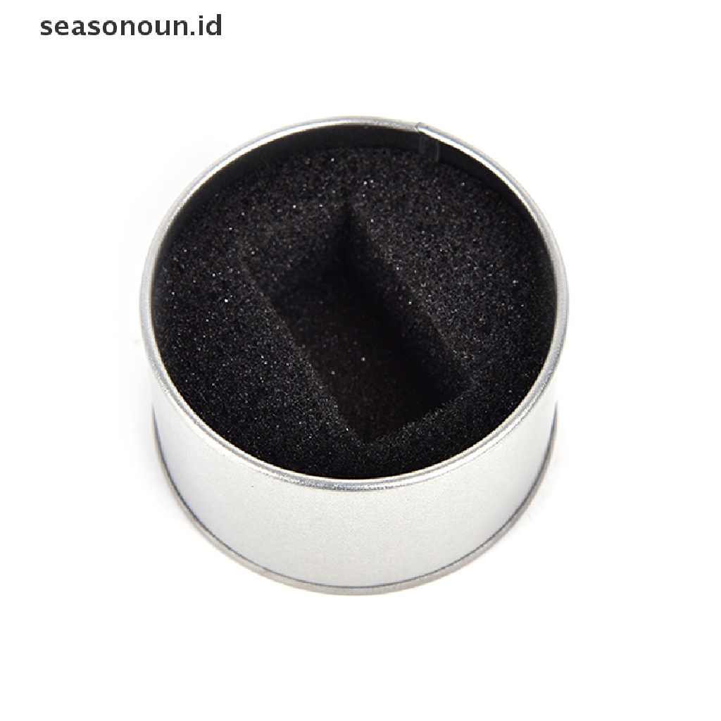 Seasonoun Perak Logam Bulat Kotak Jam Tangan Perhiasan Etalase Watch Box Holder 6.5 * 4cm.