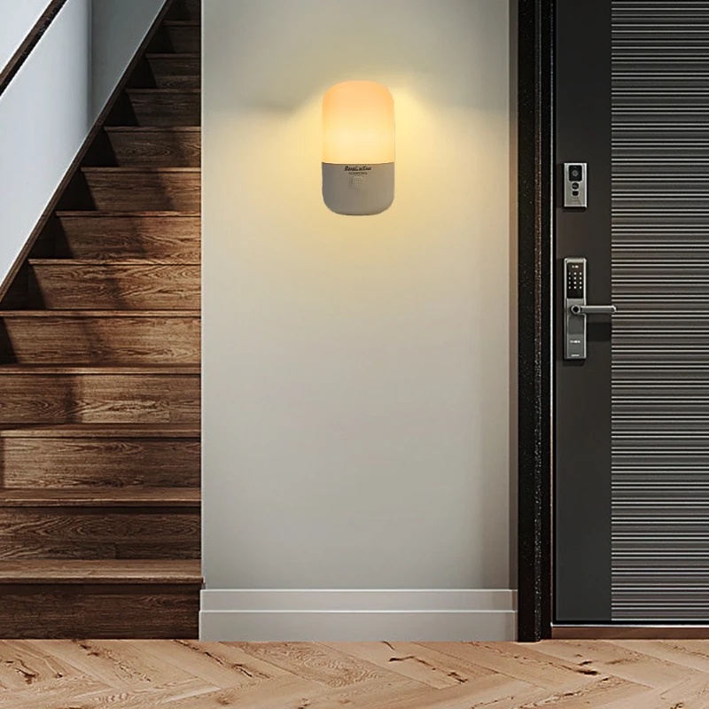 Duawarna Lampu Tidur/Saklar Colokan Hemat Energi LED Soket Makan Pencahayaan Indoor