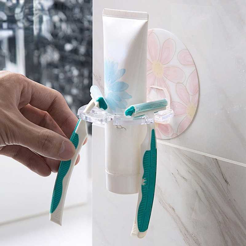 (BISA COD) FTIHSHP GUANYAO Rak Sikat Gigi Pasta Gigi Wall Mounted Toothbrush Holder - E1910