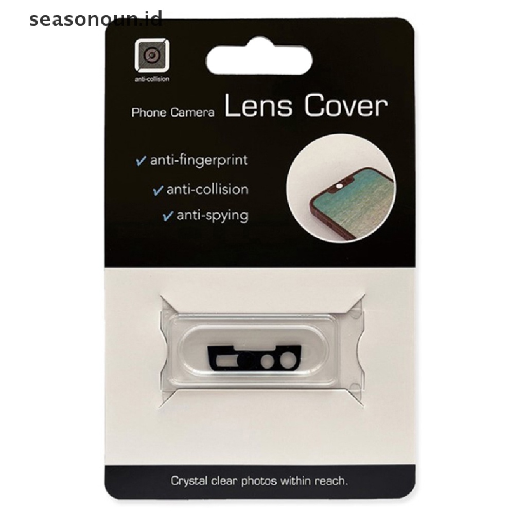 Seasonoun Aksesoris Antispy Metal Webcam Cover Privasi Topi Kamera Depan Slider Lensa Stiker Untuk iPhone X XS 11 12 ProMax Mini.