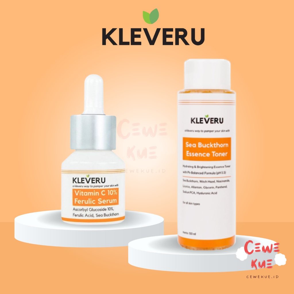 Kleveru Vit C 10% Ferulic Acid Sea Buckthorn Serum | Sea Buckthorn Essence Toner