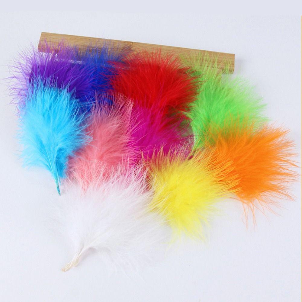 [Elegan] Plumas Fluffy Natural Earrings Jahit Membuat Perhiasan Kerajinan Tangan Bulu Turki
