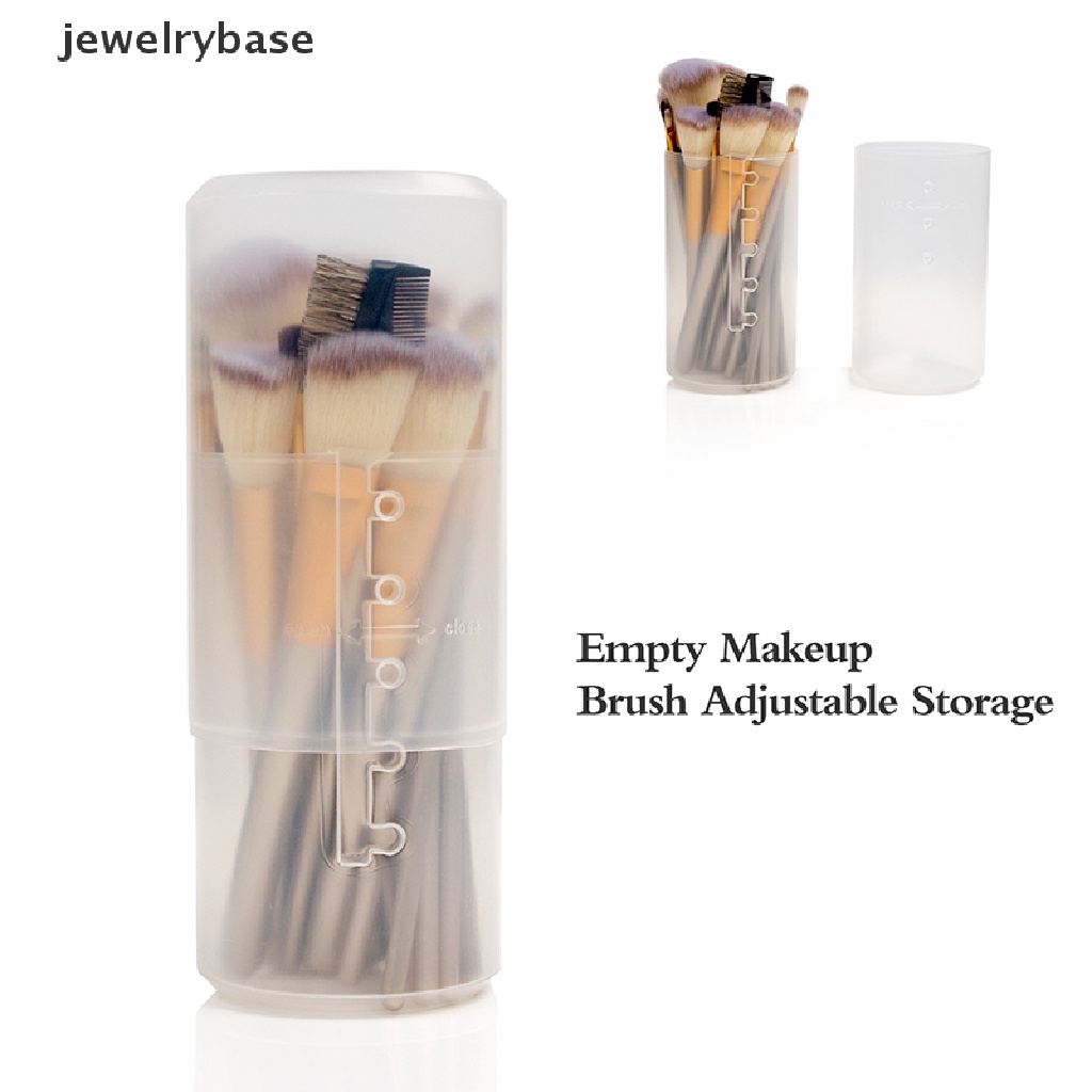 [jewelrybase] Tempat Kuas Makeup Plastik Travel Kosmetik Kosong Case Adjustable Kotak Penyimpanan Butik