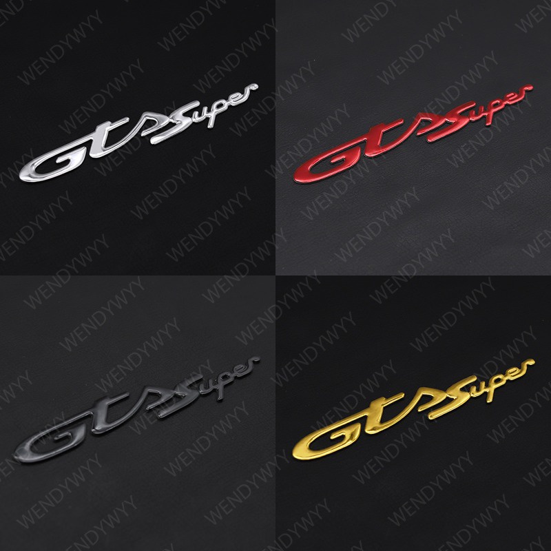 Logo Emblem 3D GTS Super Soft Stiker Hias Warna Silver Gold Hitam Merah Untuk Semua Model Vespa sprint Motor