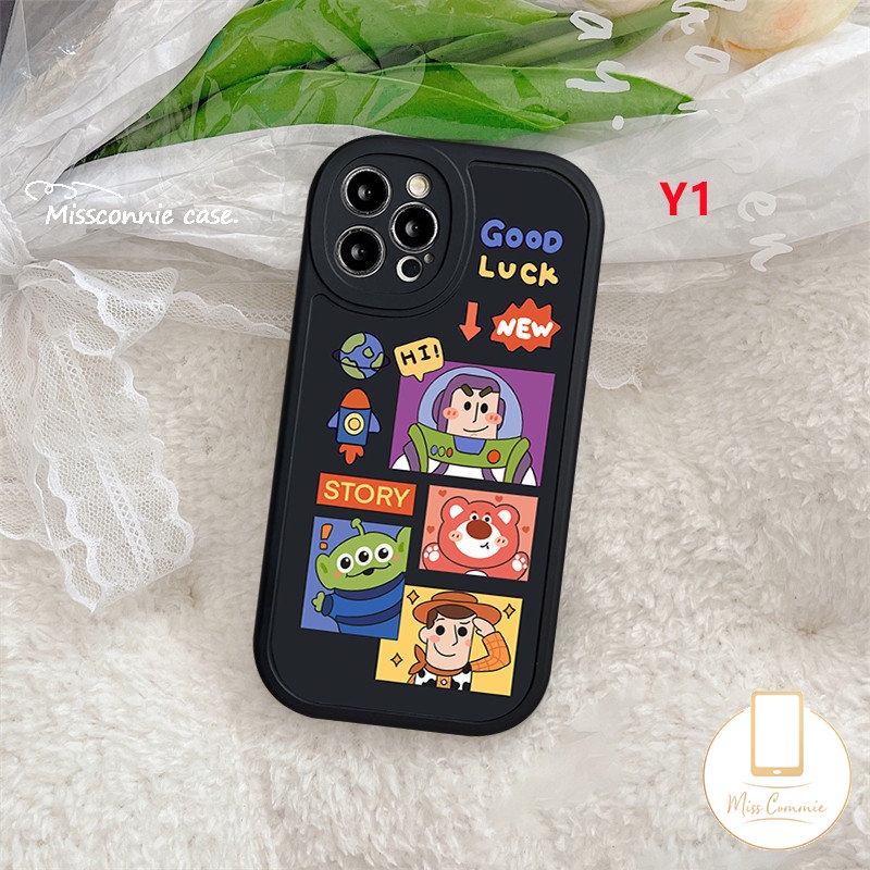 Kartun Buzz Lightyear Alien Case Infinix Hot10 9 11 Play Hot 10s 10T 11s Hot 10 Lite Note8 Infinix Smart5 6 Ins Kartun Lucu Toy Story Cute Strawberry Bear Soft Cover