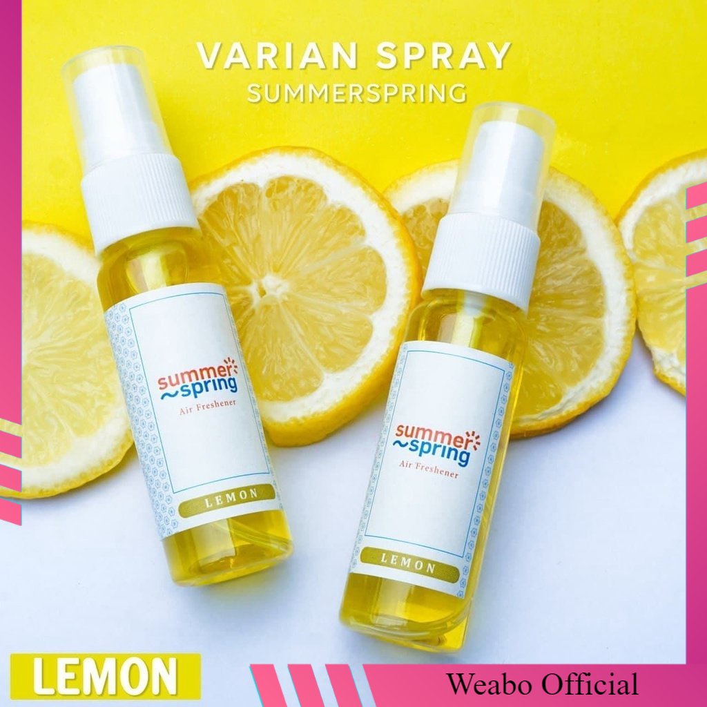 Summerspring Pengharum Spray Lemon | Fruit Series | Pengharum Ruangan/AC/Toilet/Kamar Tidur/Parfum M