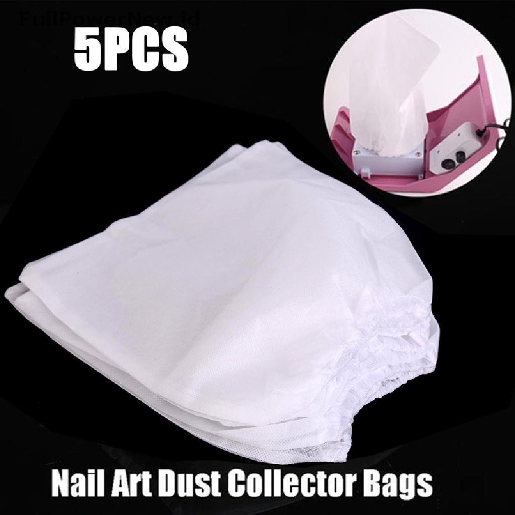 Power 5pcs Tas Pengganti Putih Non-woven Untuk Kolektor Penyedot Debu Nail Art ID