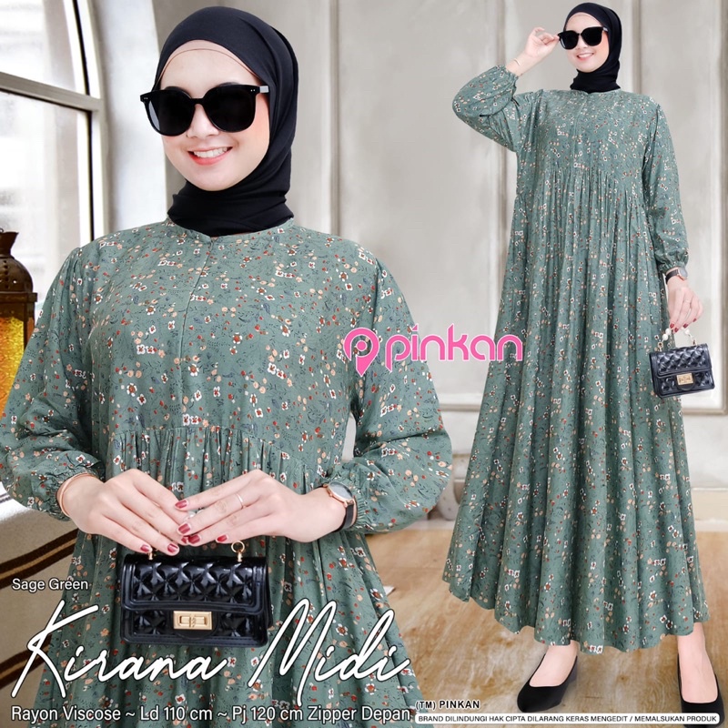 KIRANA MIDI busui ORI PINKAN | Midi Rayon Viscose